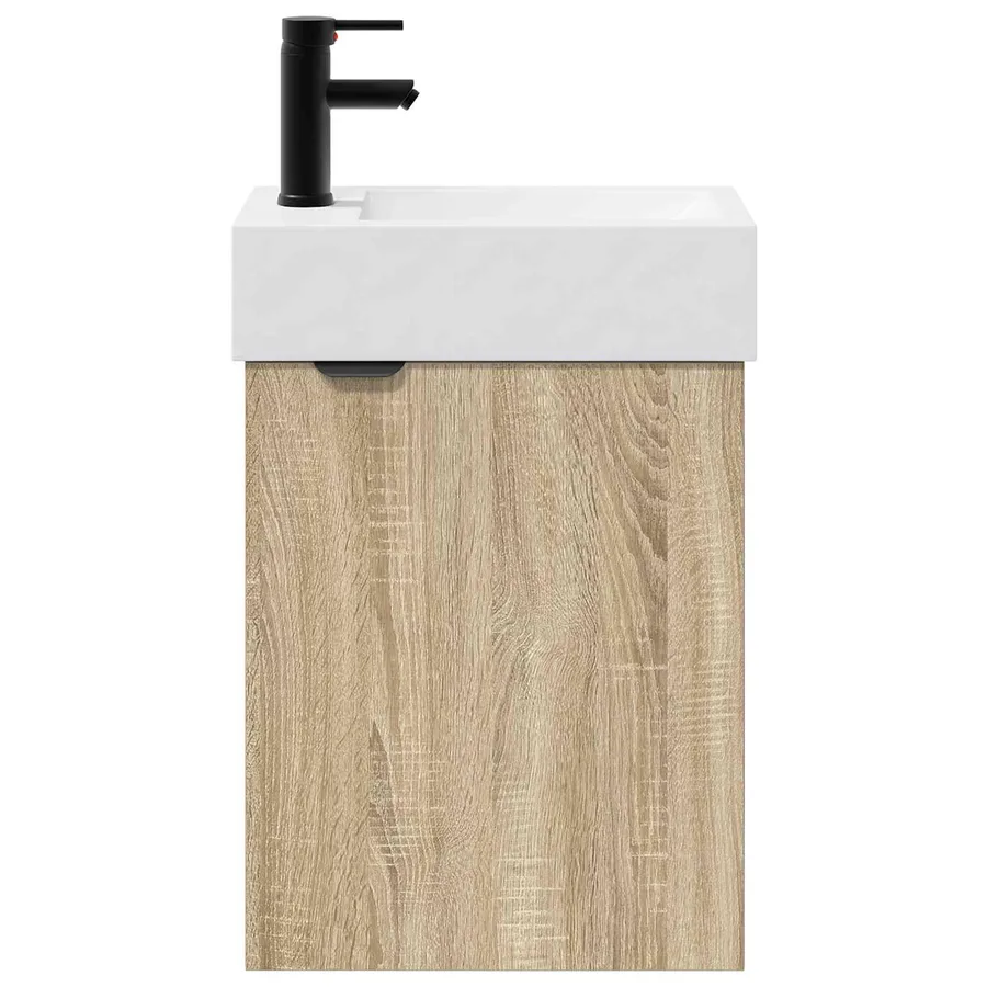 Meuble de salle de bain avec robinet Chêne Sonoma - 5