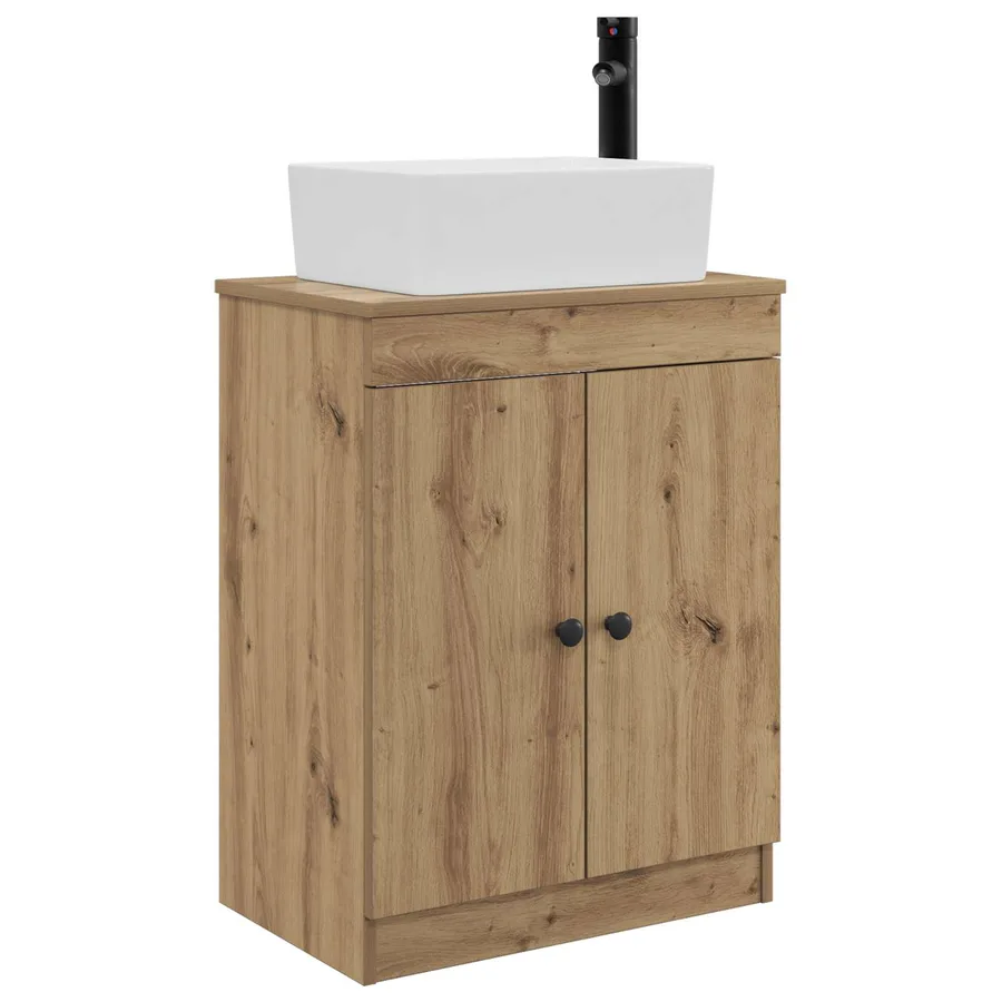 Meuble de salle de bain avec évier Chêne artisanal - 2