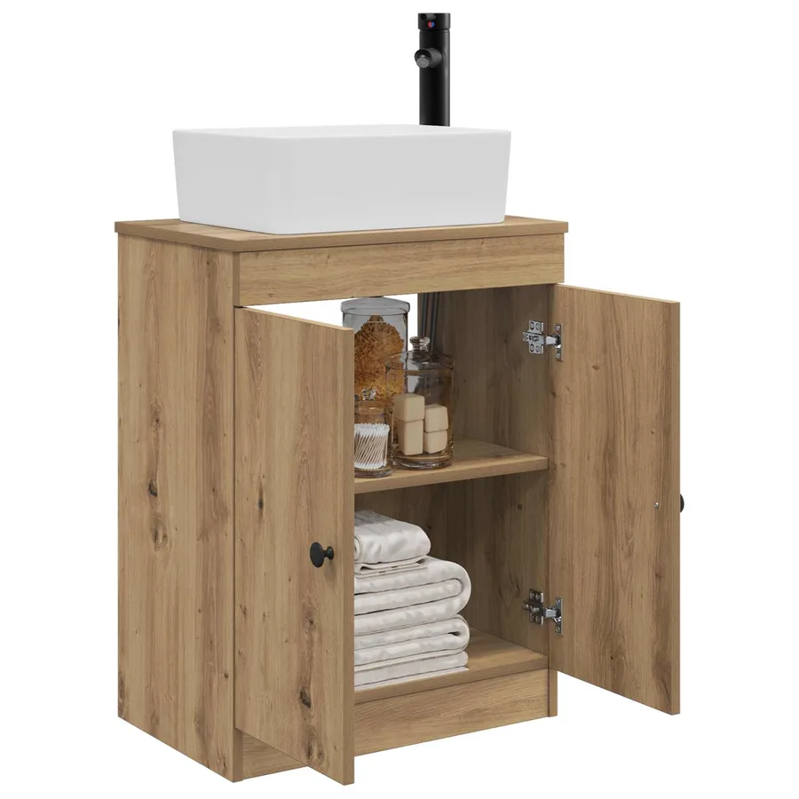 Meuble de salle de bain avec évier Chêne artisanal - 3