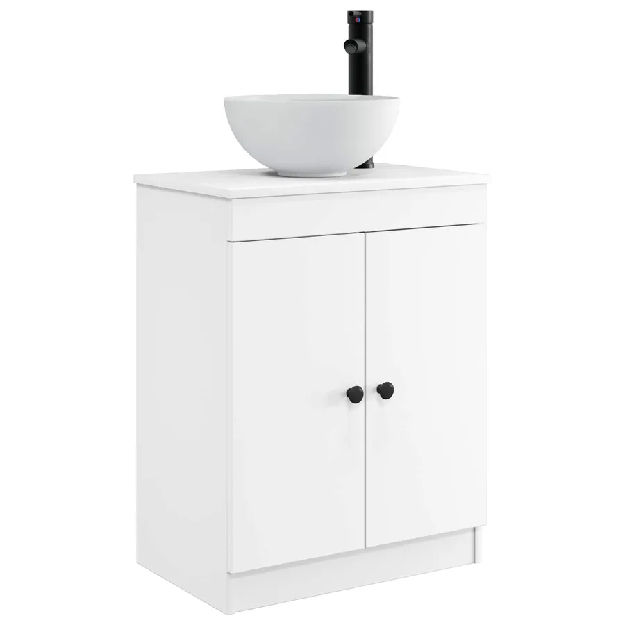 Meuble de salle de bain avec évier Blanc 54 x 35 x 83 cm - 2