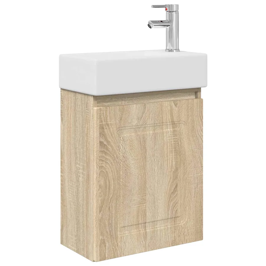 Meuble de salle de bain avec robinet Chêne Sonoma - 2