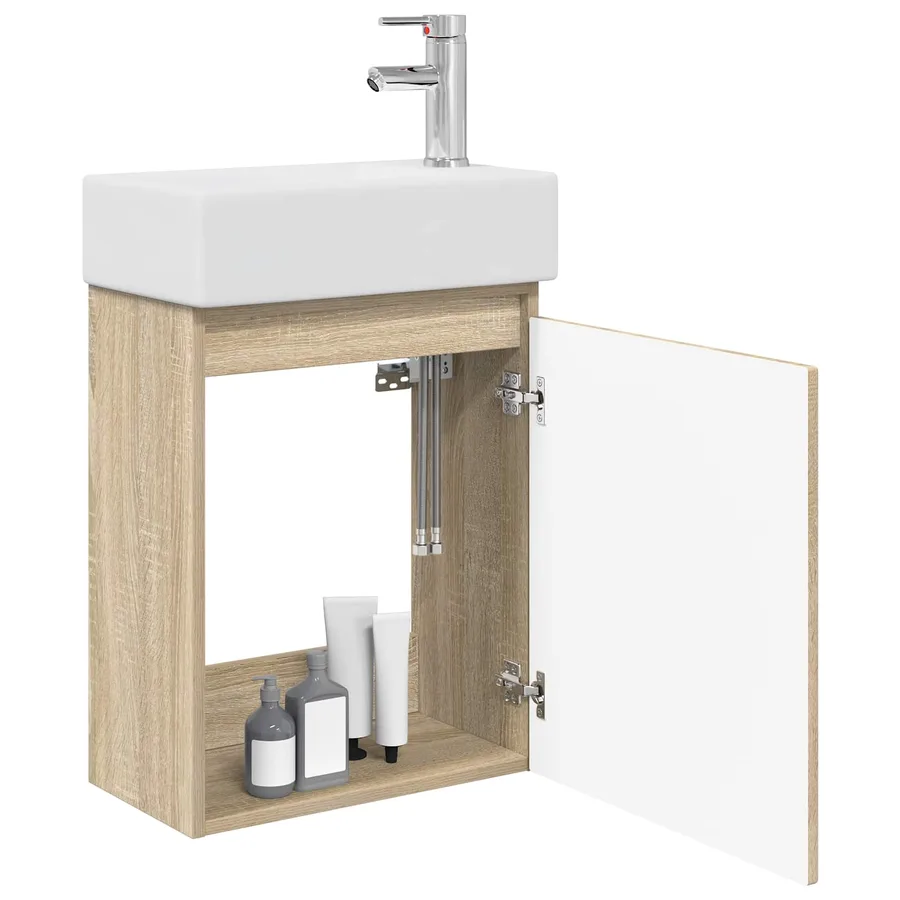 Meuble de salle de bain avec robinet Chêne Sonoma - 3
