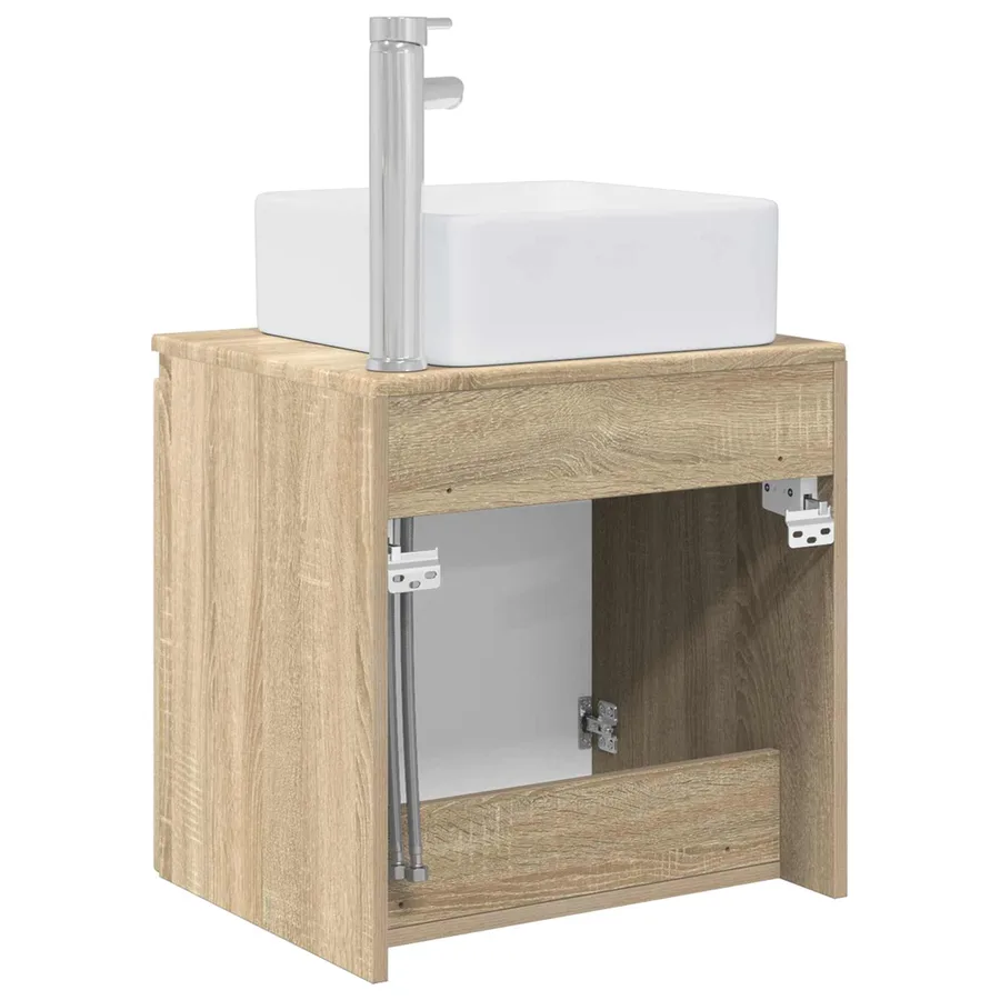 Vanité de lavabo mural Chêne Sonoma 53 x 35 x 63 cm - 5