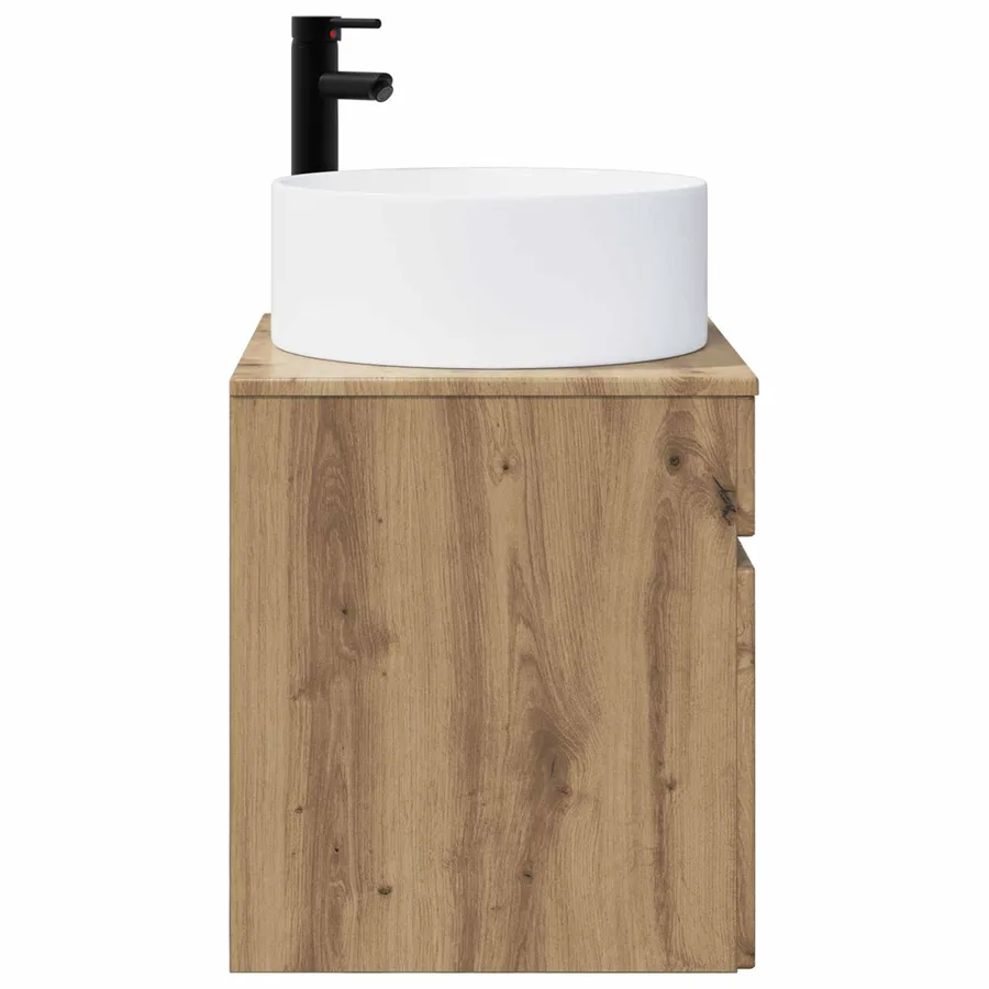 Meuble de lavabo mural Chêne artisanal 49 x 44,5 x 65,5 cm - 3