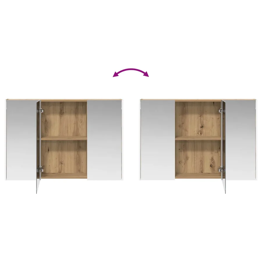 Ensemble d'armoire de salle de bain 4 pc Chêne artisanal - 12