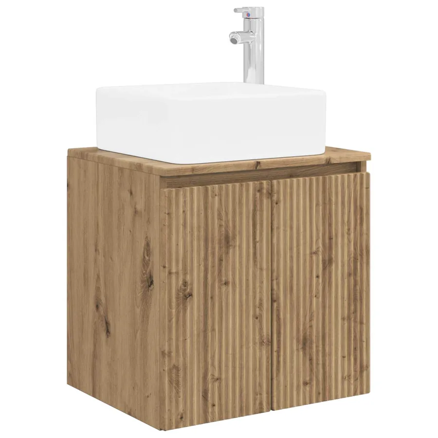 Ensemble d'armoire de salle de bain 4 pc Chêne artisanal - 5