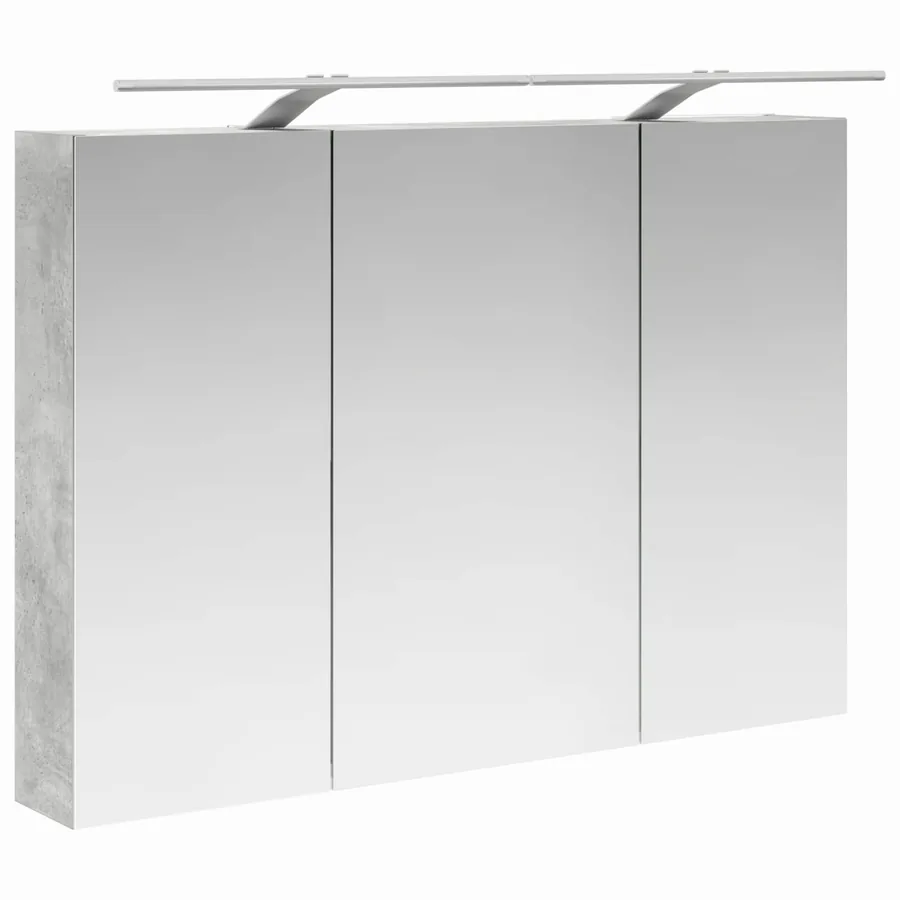 Ensemble d'armoire de salle de bain 4 pcs Gris béton - 7