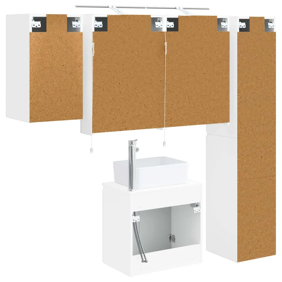 Ensemble d'armoire de salle de bain 5 pcs Blanc - 9