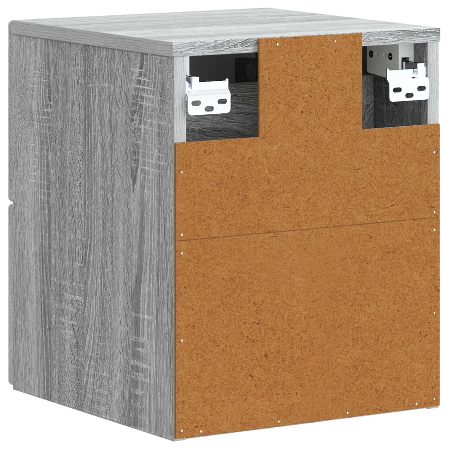 Cabinet de chevet mural Sonoma gris 33 x 34,5 x 40 cm - 7