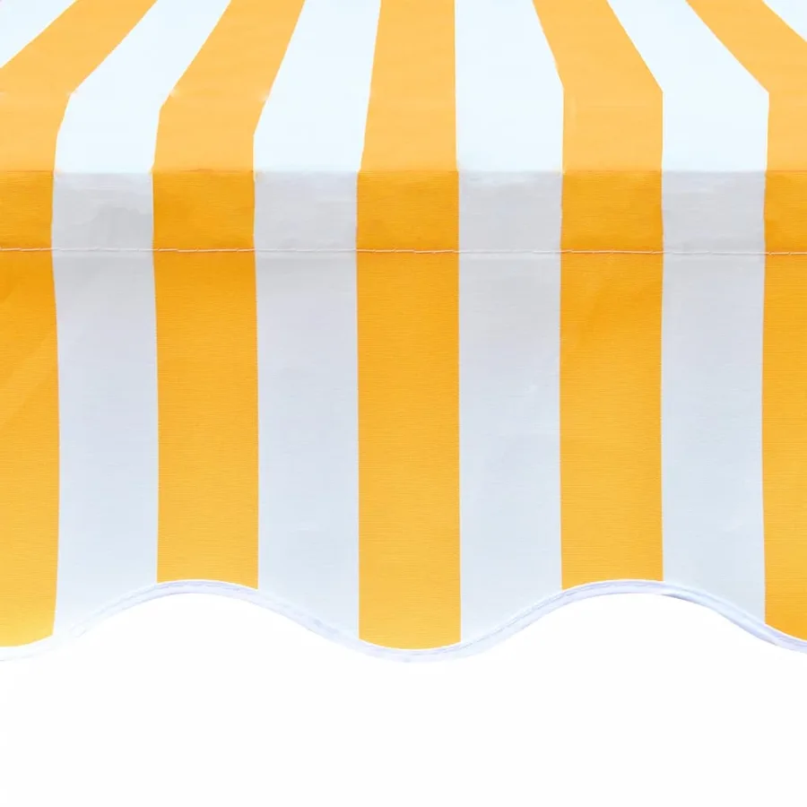 Tissu de remplacement pour auvent orange et blanc 4,5x3 m polyester - 4
