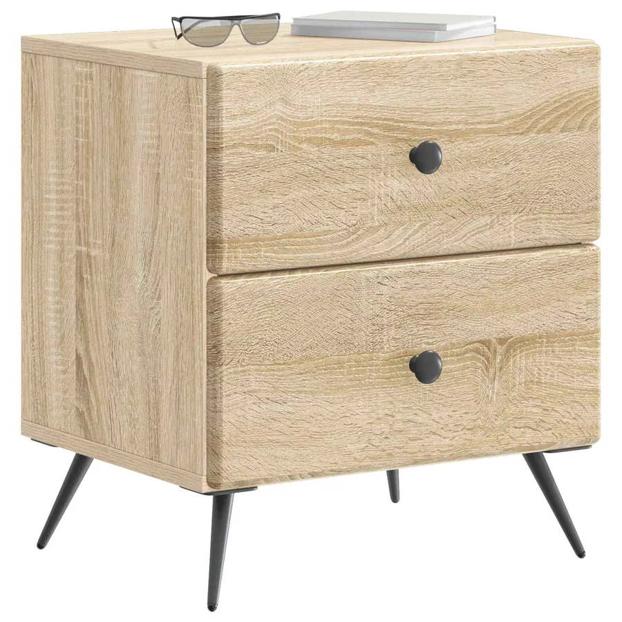Cabinet de chevet 2 pcs Chêne Sonoma 43 x 34,5 x 47,5 cm - 3
