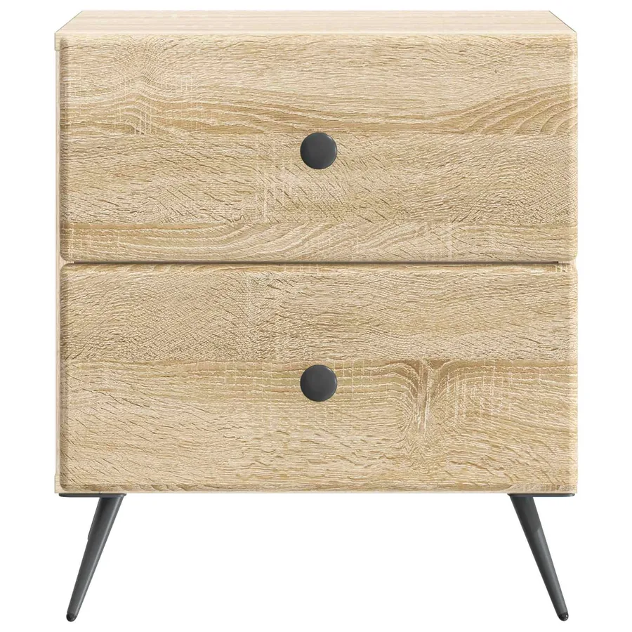 Cabinet de chevet 2 pcs Chêne Sonoma 43 x 34,5 x 47,5 cm - 7