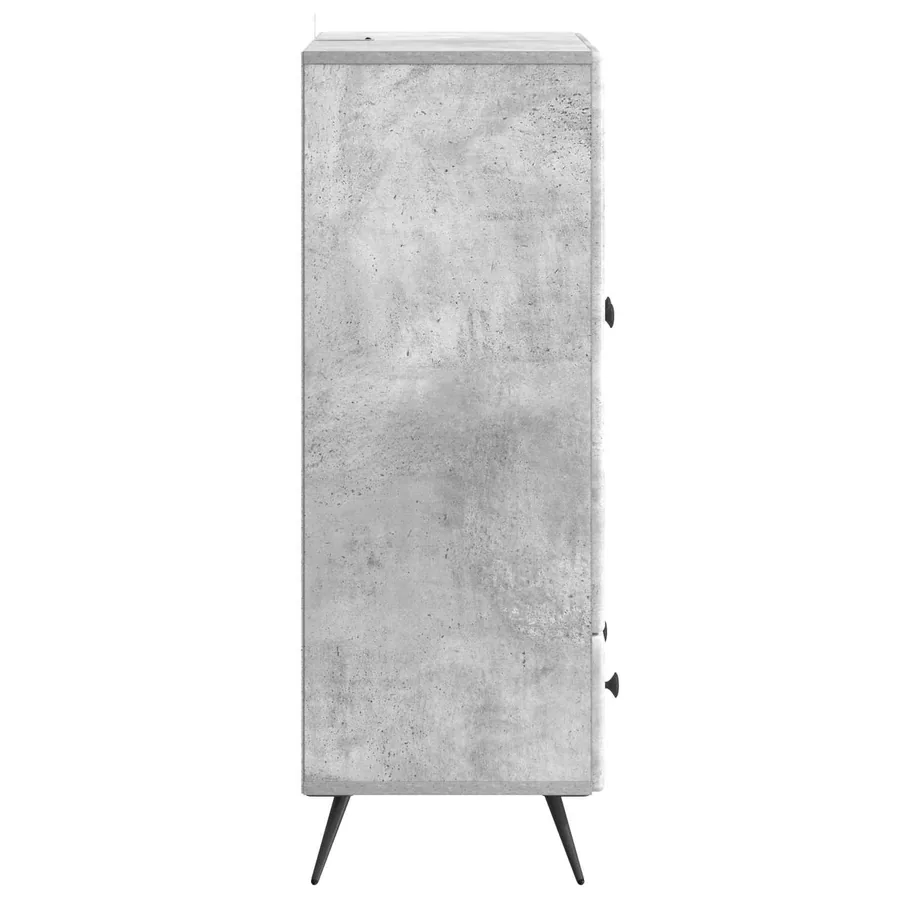 Buffet Gris béton 66 x 34,5 x 95 cm Bois d'ingénierie - 6