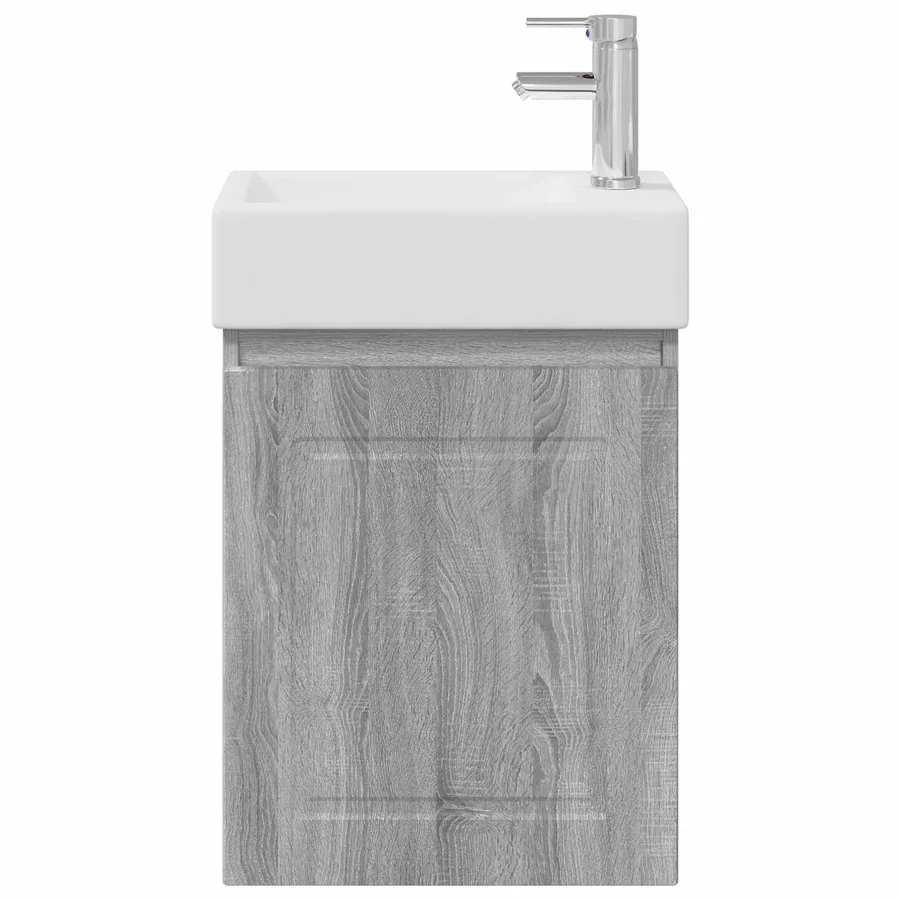 Meuble de salle de bain avec robinet Sonoma gris - 5