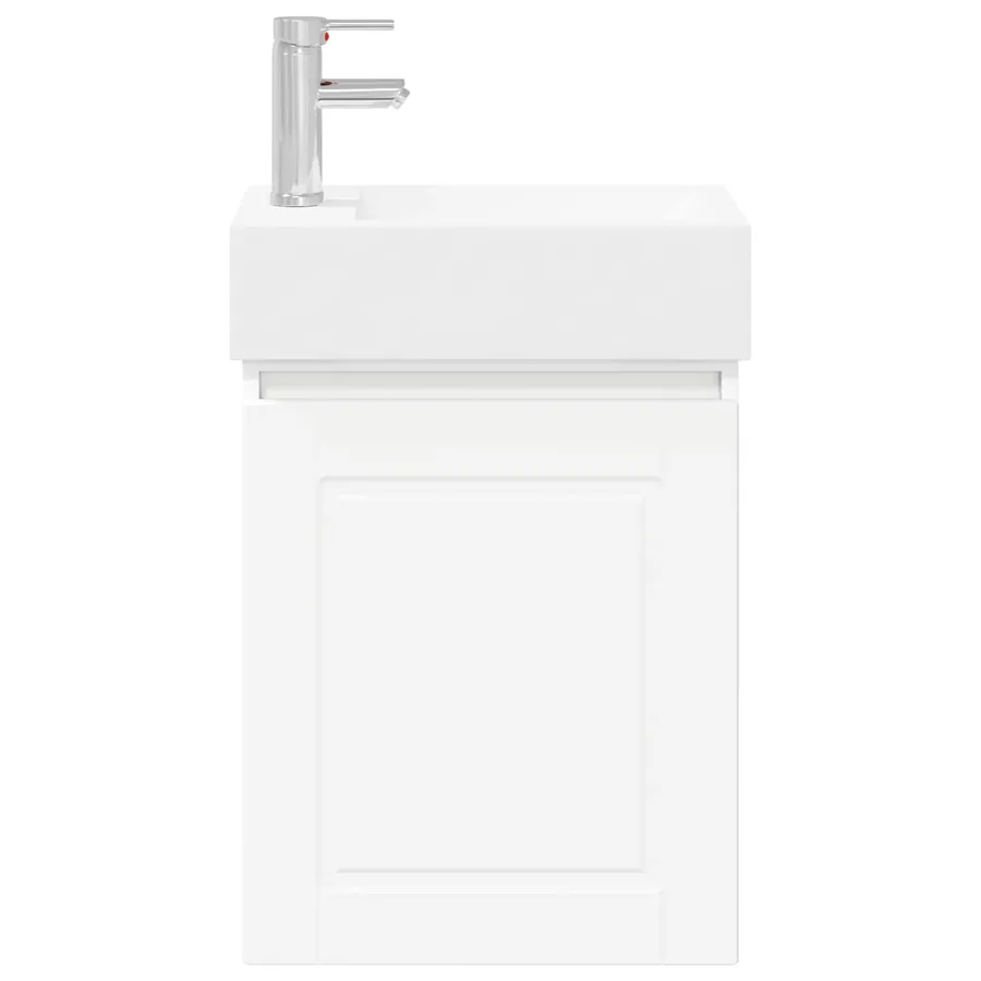 Meuble de salle de bain avec robinet Blanc 45,5 x 22,5 x 84 cm - 5