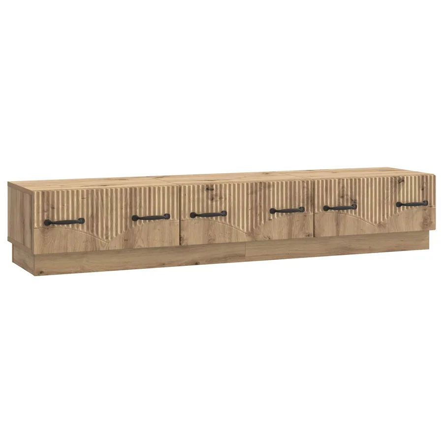 Meuble TV 147 x 34,5 x 27 cm Chêne artisanal Bois d'ingénierie - 2