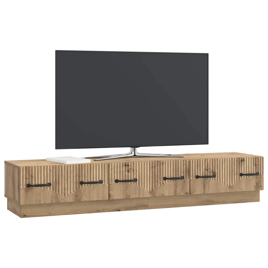 Meuble TV 147 x 34,5 x 27 cm Chêne artisanal Bois d'ingénierie - 3