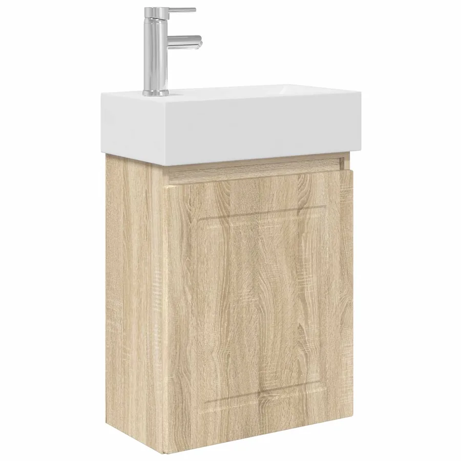 Meuble de salle de bain avec robinet Chêne Sonoma - 2