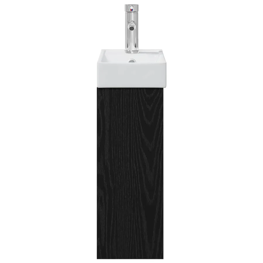 Meuble de salle de bain avec robinet Chêne noir - 6