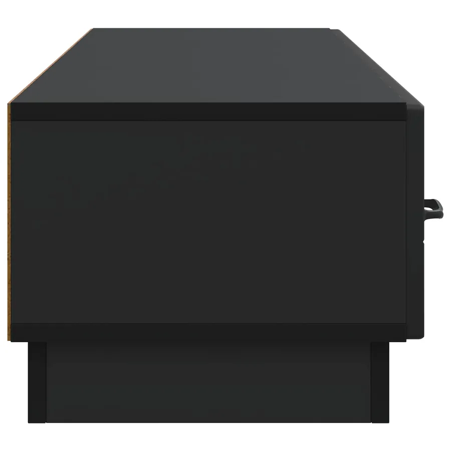 Meuble TV avec tiroir Noir 147 x 34,5 x 27 cm Bois d'ingénierie - 7