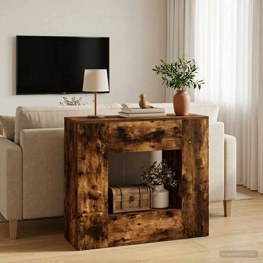 Table console 82 x 29 x 74 cm Marron - 4