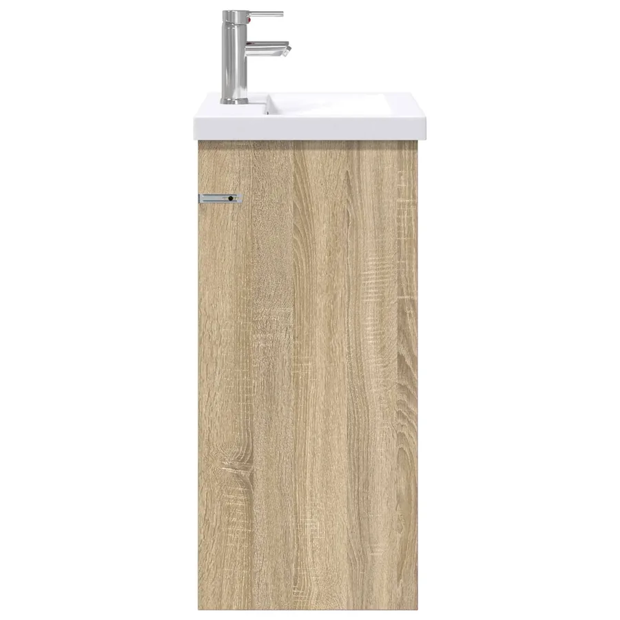 Ensemble de mobilier de salle de bain Chêne Sonoma - 6