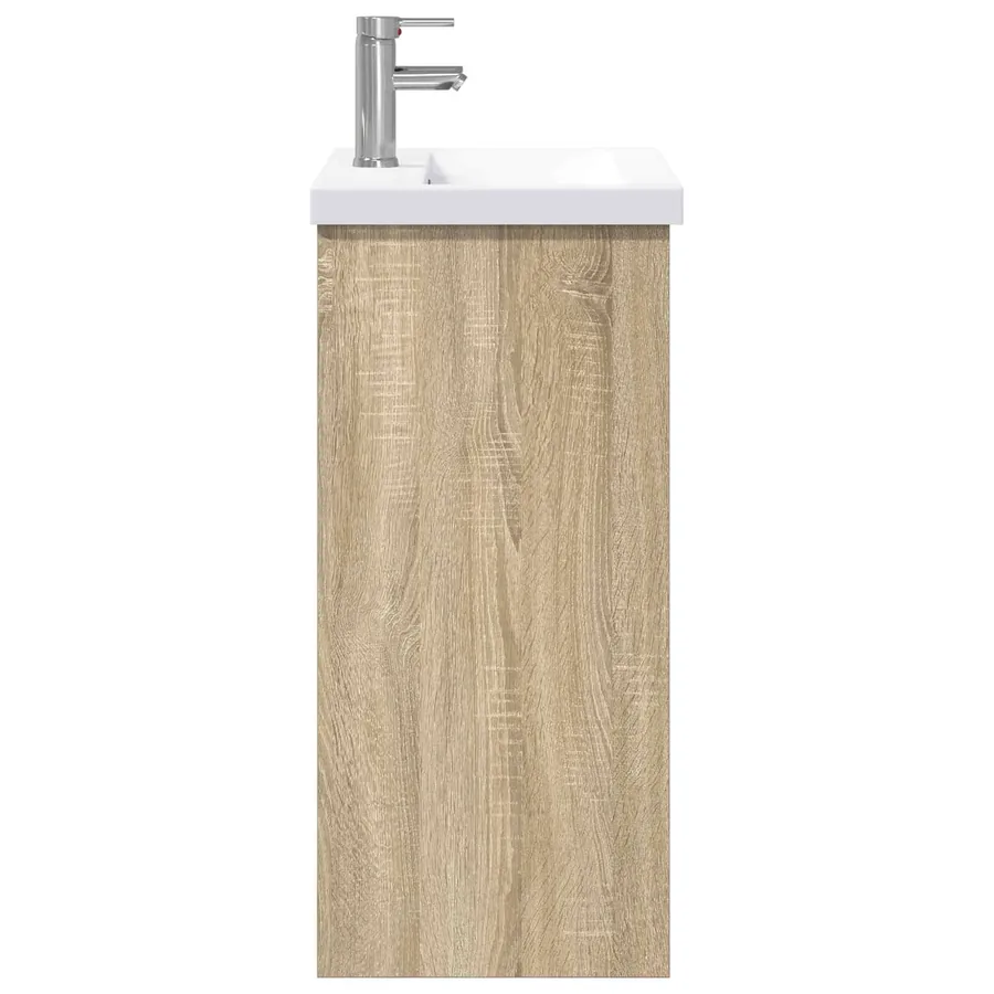 Ensemble de mobilier de salle de bain Chêne Sonoma - 6