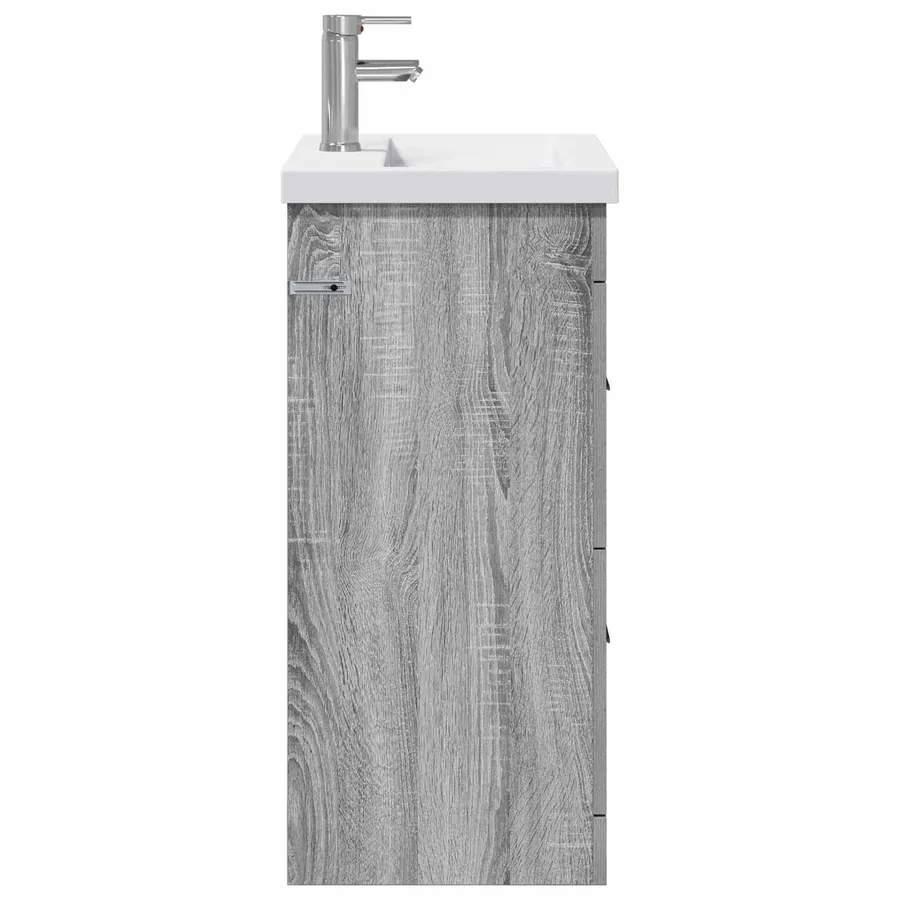 Ensemble de mobilier de salle de bain Sonoma gris - 6