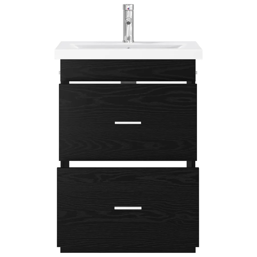 Ensemble de mobilier de salle de bain Chêne noir - 3