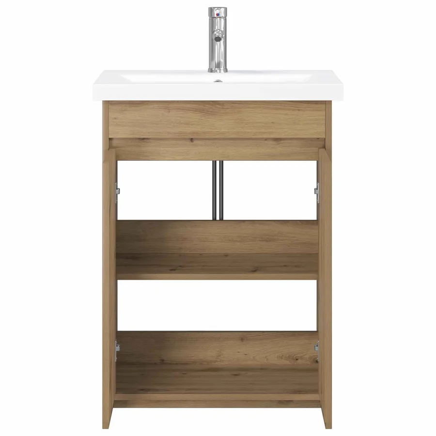 Ensemble de mobilier de salle de bain Chêne artisanal - 3