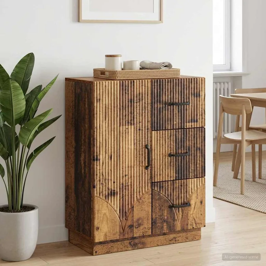 Buffet Bois ancien 66 x 34,5 x 87 cm Bois d'ingénierie