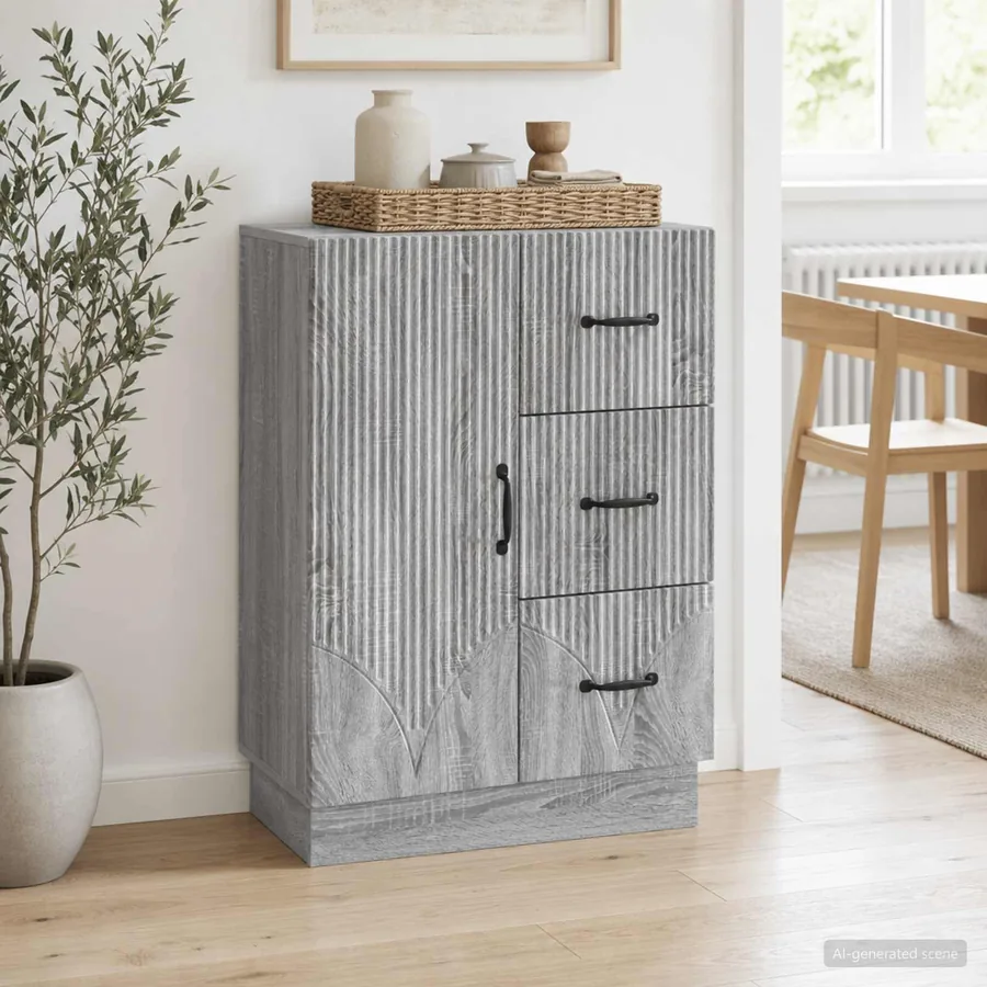 Buffet Sonoma gris 66 x 34,5 x 87 cm Bois d'ingénierie