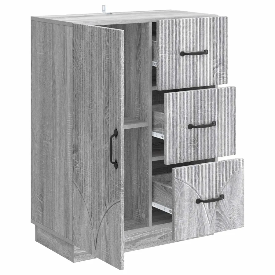Buffet Sonoma gris 66 x 34,5 x 87 cm Bois d'ingénierie - 5