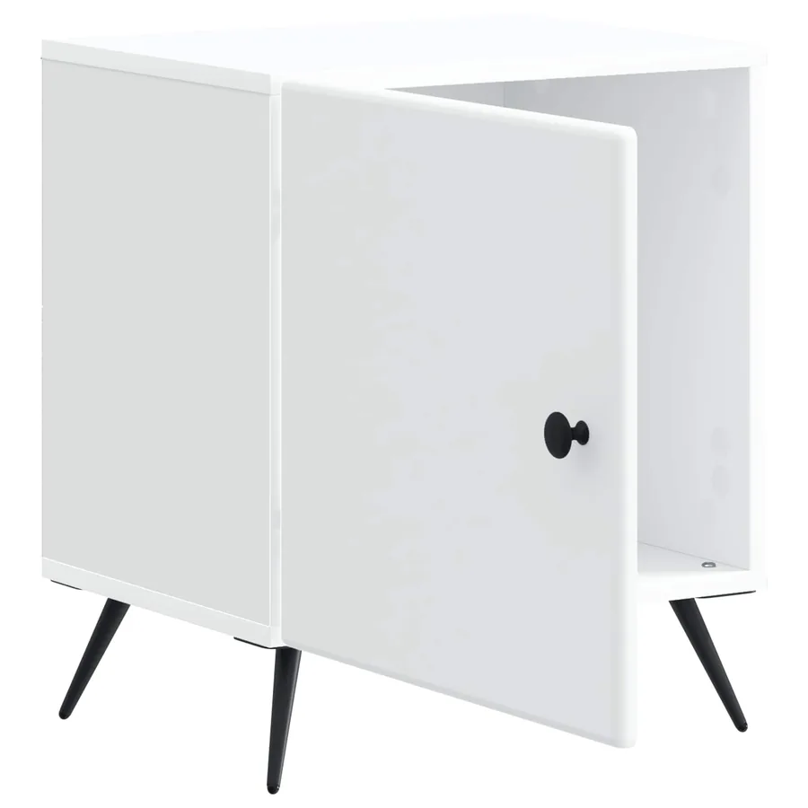 Cabinet de chevet 2 pcs Blanc 43 x 34,5 x 50 cm - 6