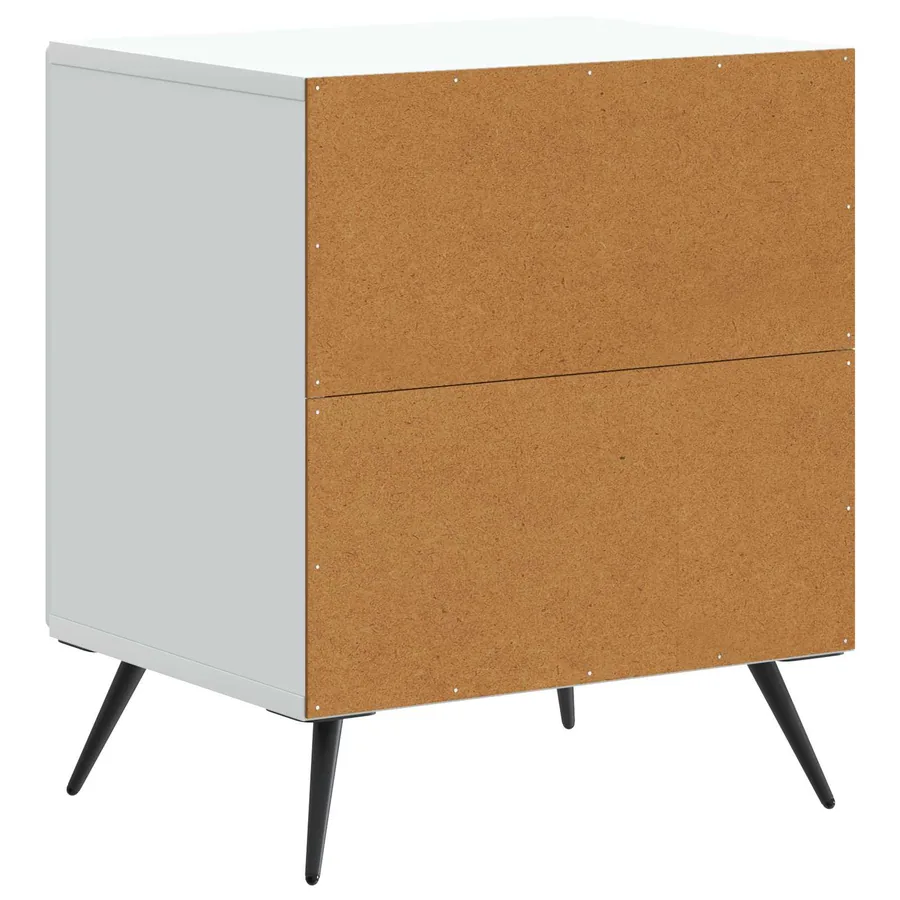 Cabinet de chevet 2 pcs Blanc 43 x 34,5 x 50 cm - 9