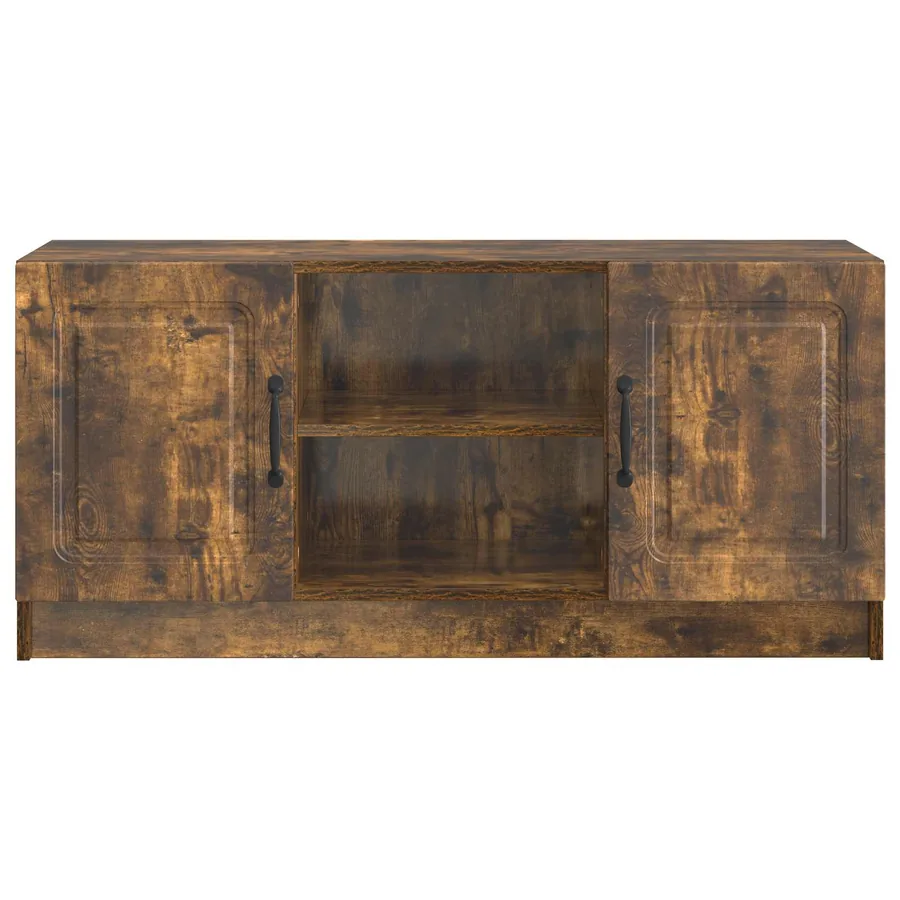 Meuble TV Chêne fumé 102 x 34,5 x 47 cm Bois d'ingénierie - 6