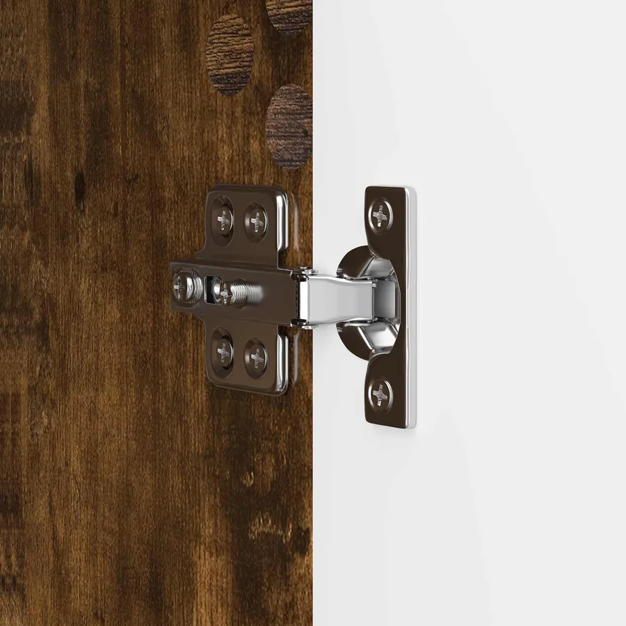Meuble TV Chêne fumé 102 x 34,5 x 47 cm Bois d'ingénierie - 9