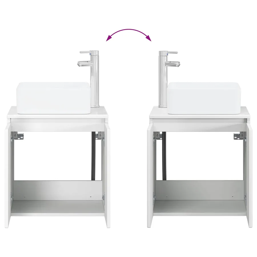 Ensemble de mobilier de salle de bain 6 pcs Blanc - 13