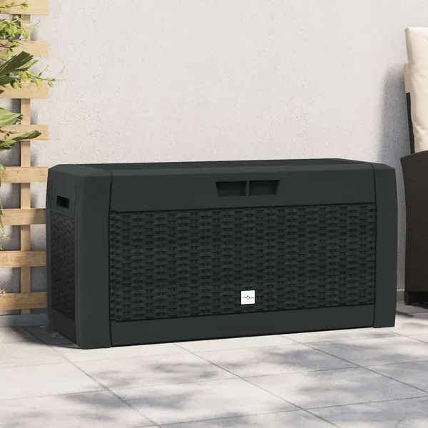 Boîte de stockage jardin Anthracite 119x48x60 cm Polypropylène