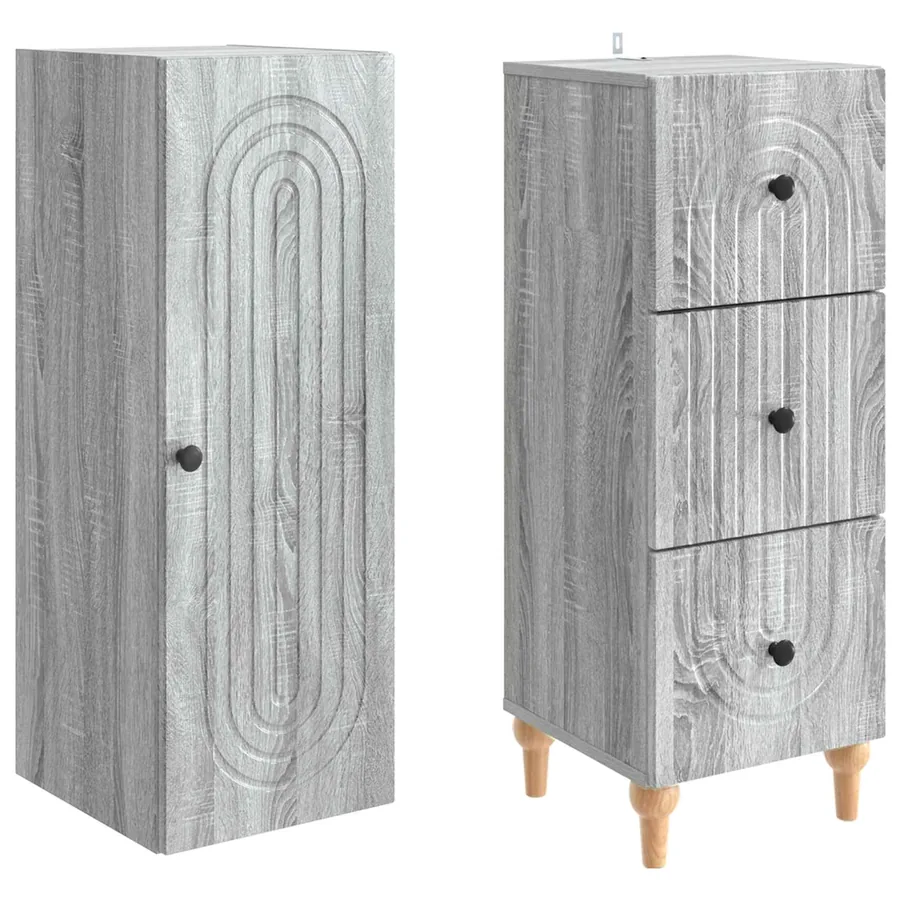 Ensemble de Meubles 2 pcs 33 x 34,5 x 90 cm Bois d'ingénierie - 4