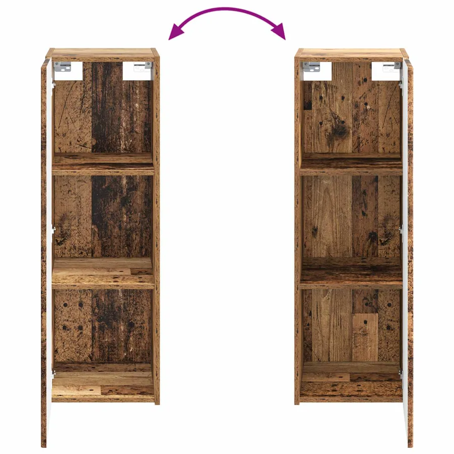 Ensemble de mobilier de salle de bain 6 pcs Bois ancien - 14
