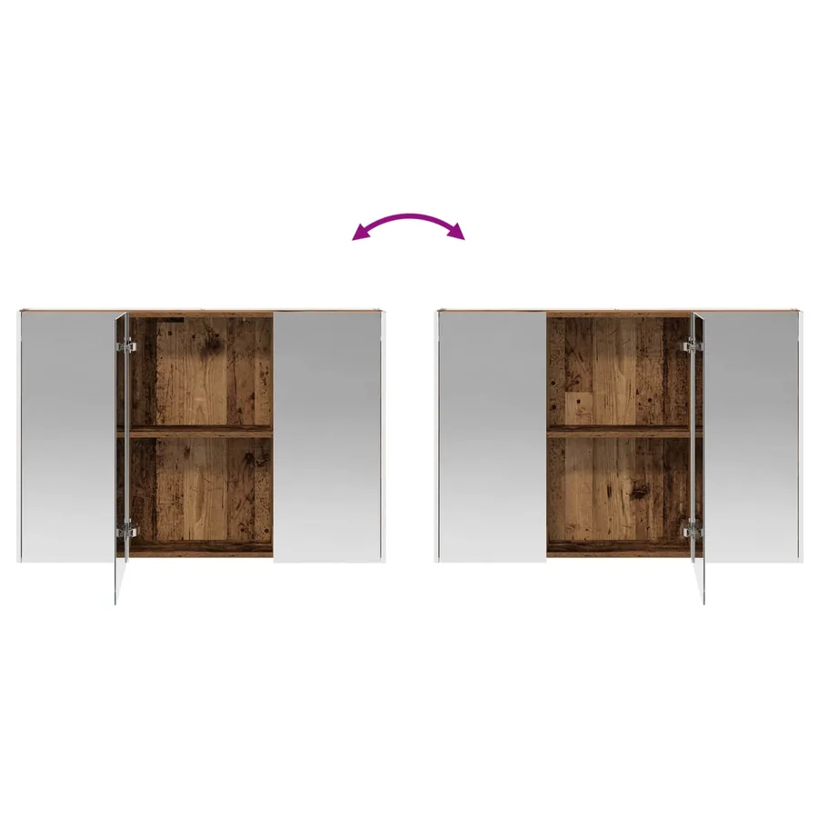 Ensemble de mobilier de salle de bain 6 pcs Bois ancien - 15