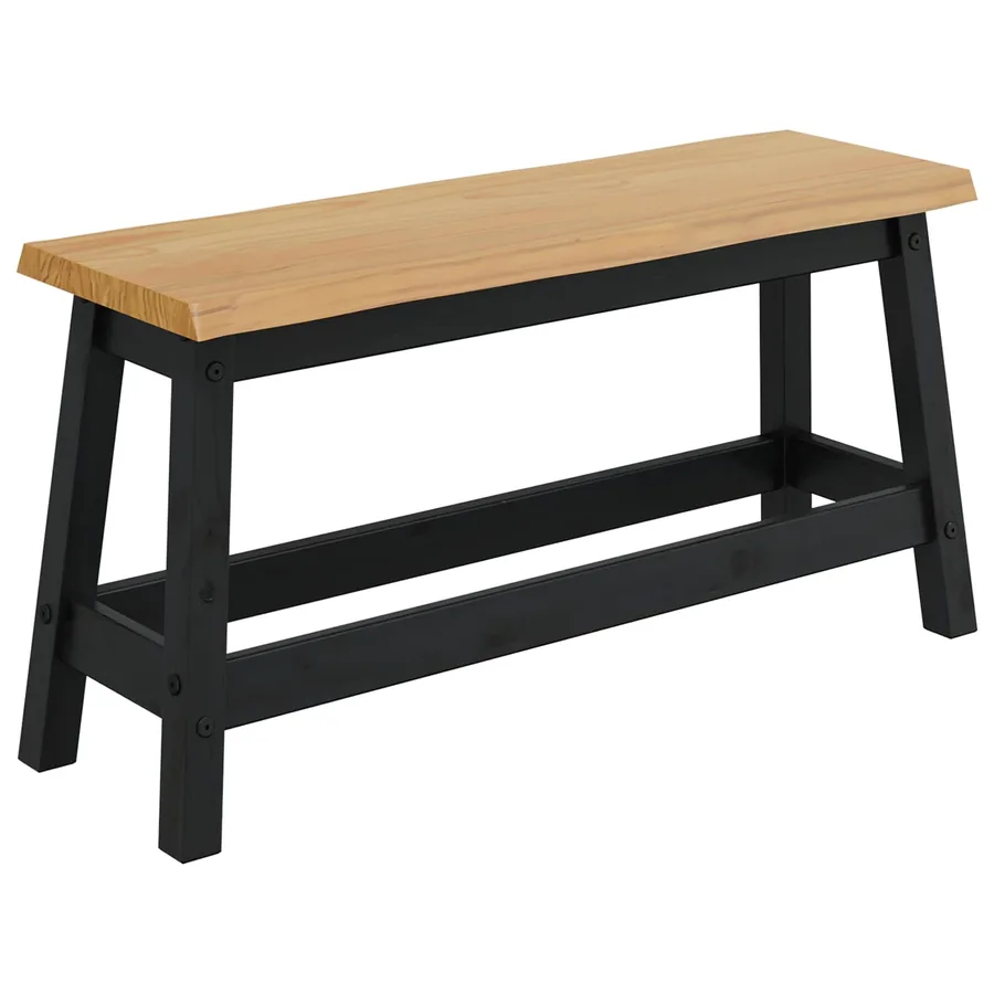 Banc de salle à manger EKAI Noir 91,5 x 29 x 45,5 cm - 2