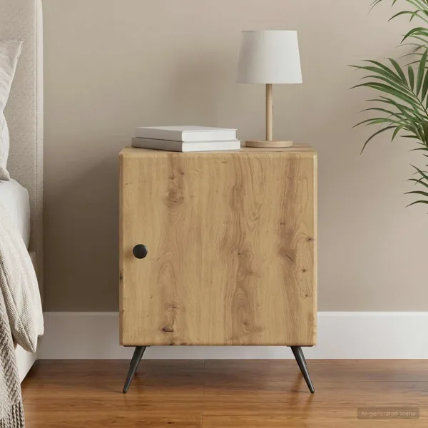 Cabinet de chevet Chêne artisanal 43 x 34,5 x 50 cm