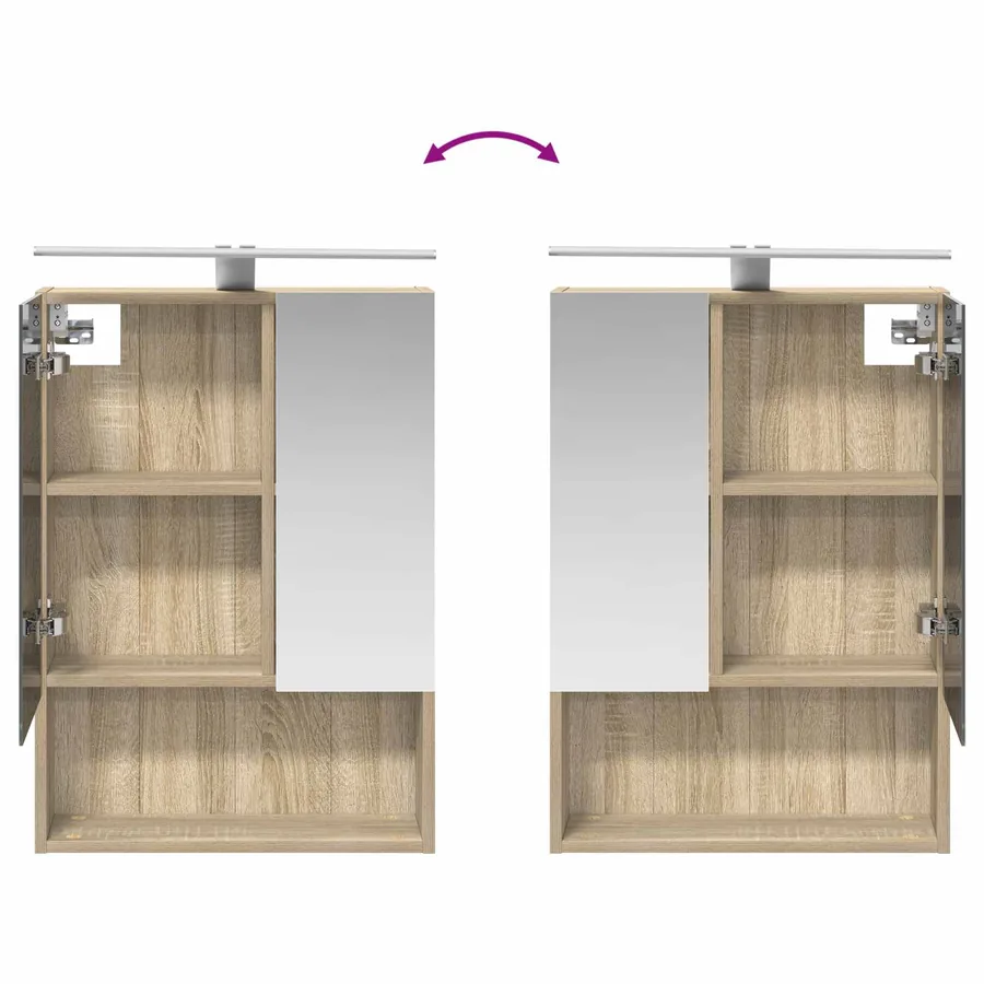 Ensemble de mobilier de salle de bain 4 pcs Chêne Sonoma - 11