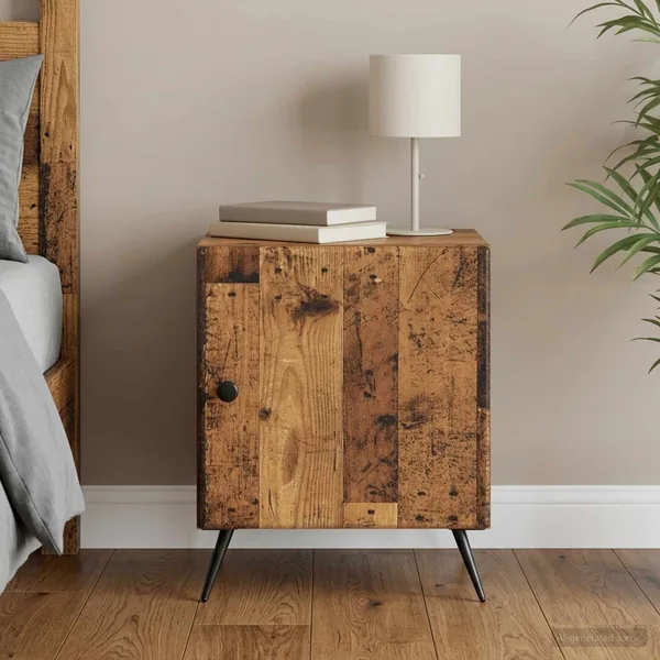 Cabinet de chevet Bois ancien 43 x 34,5 x 50 cm