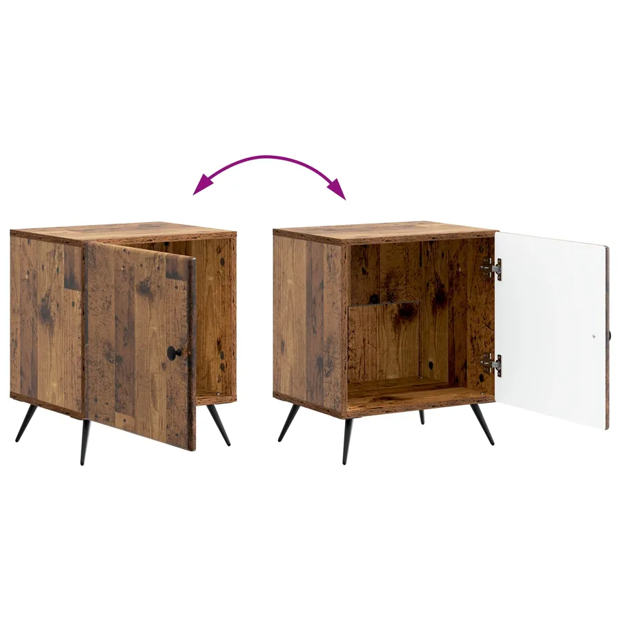 Cabinet de chevet Bois ancien 43 x 34,5 x 50 cm - 10