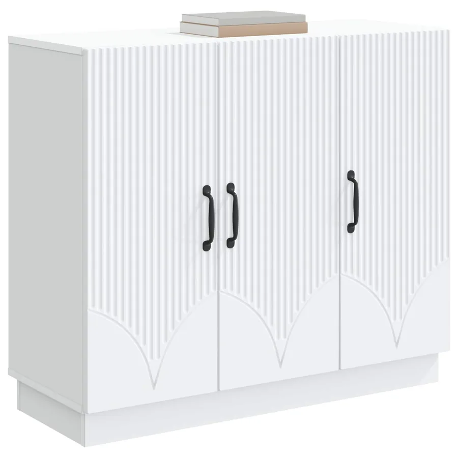 Buffet Blanc 89 x 34,5 x 77 cm Bois d'ingénierie - 3