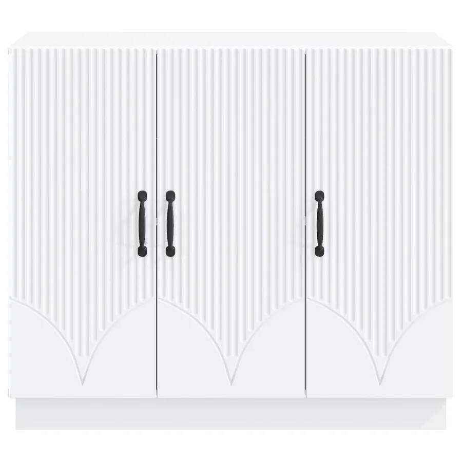 Buffet Blanc 89 x 34,5 x 77 cm Bois d'ingénierie - 6