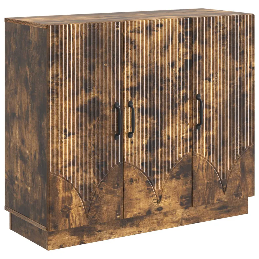 Buffet Chêne fumé 89 x 34,5 x 77 cm Bois d'ingénierie - 2